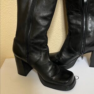 Black Leather Women's Boots